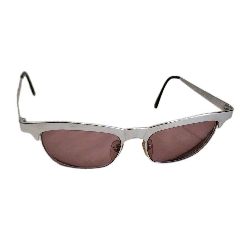 Vintage Ray-Ban Gunmetal Silver Finish Wayfarer Nuevo Purple Lens Sunglasses - Picture 2 of 9